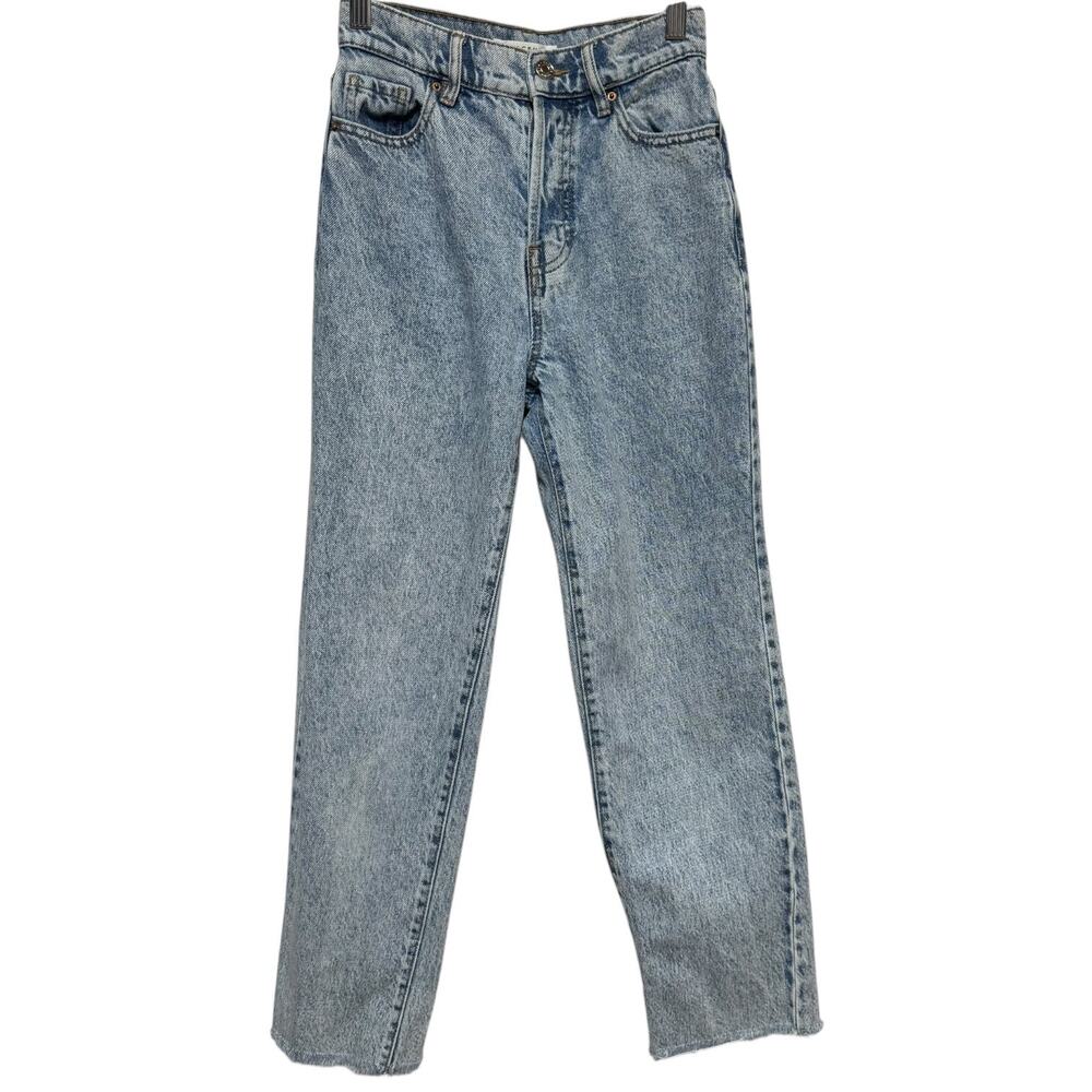 PacSun High Rise Straight Acid Wash Button Fly Denim Jeans 22